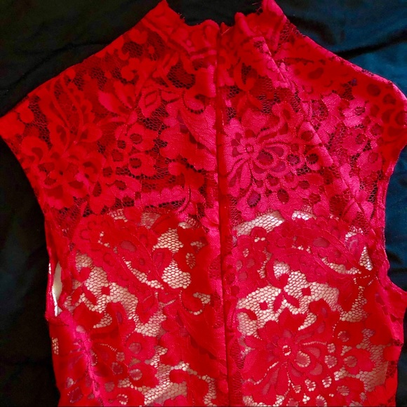 Windsor Red Lace Dress - Picture 2 of 3
